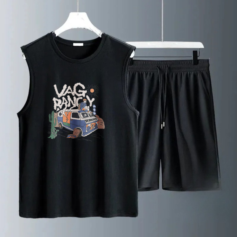 Summer Clothing Usa - مجموعات تيشيرتات رجالية بدون أكمام صيف