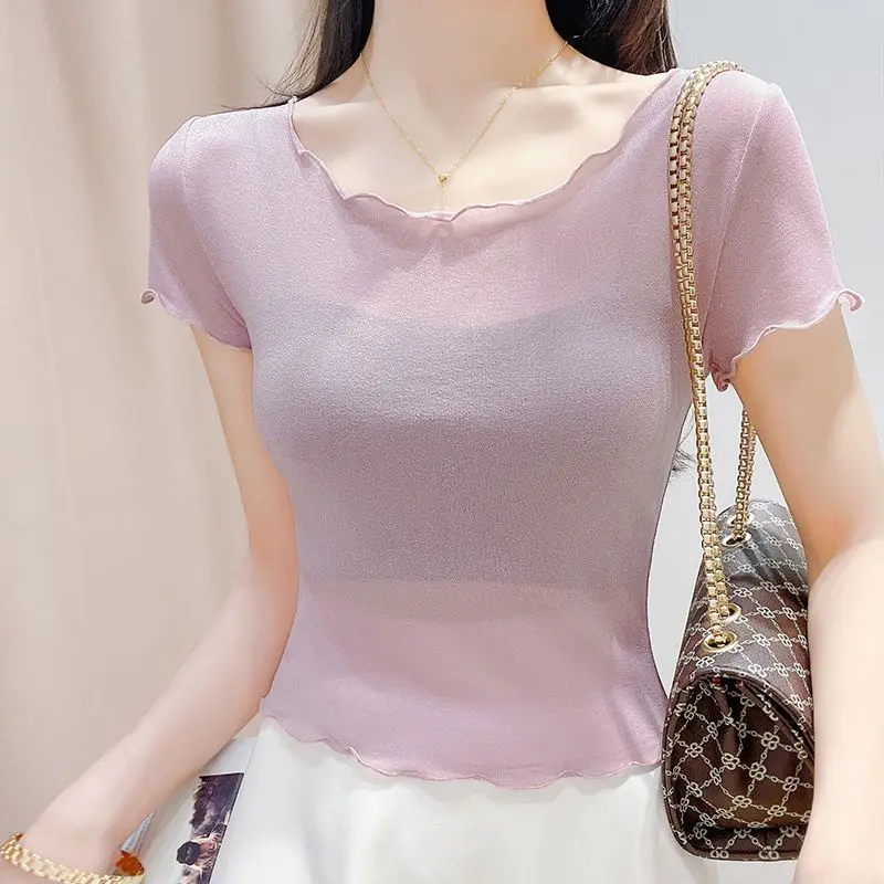 Summer Clothing Reviews - تي شيرت نسائي بأكمام قصيرة، بلوزة