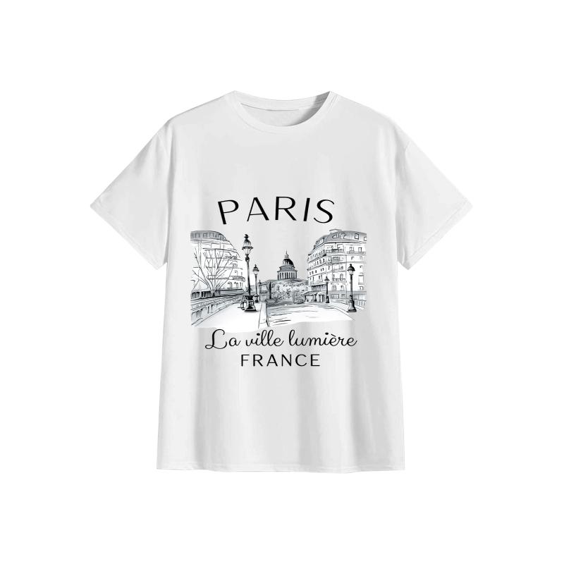 Summer Clothing In Paris - 90s تي شيرت باريس المرأة تي