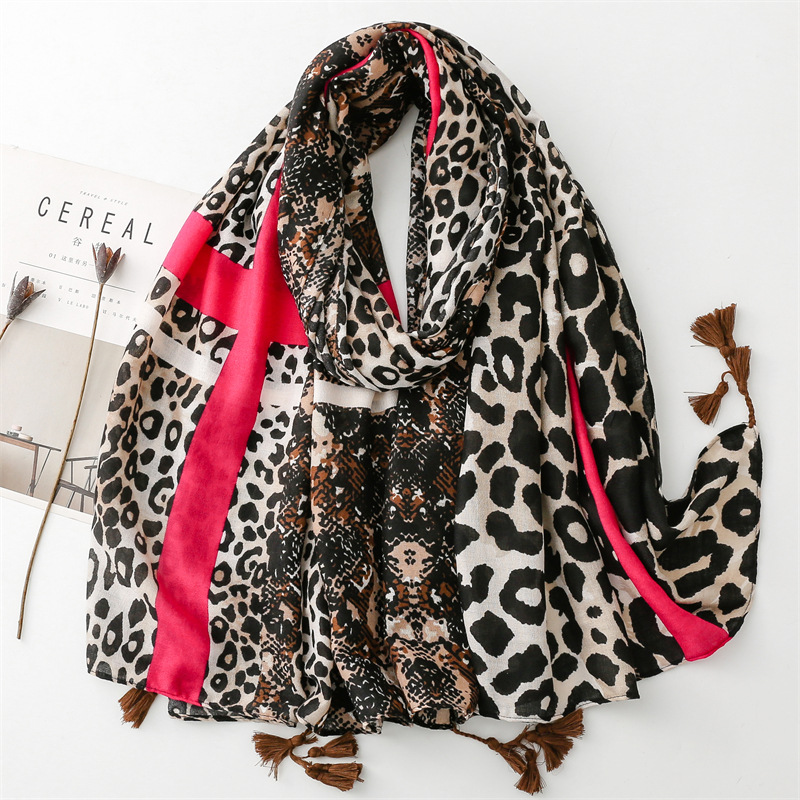 Summer Clothing Hijab - 2025 الخريف النساء وشاح القطن ليوبارد