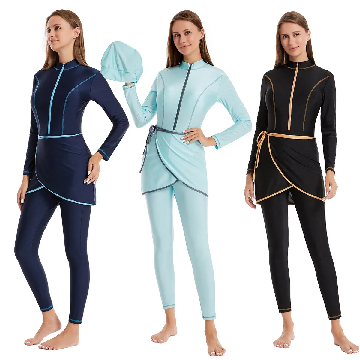 Summer Clothing Hijab - طقم من 3 قطع ملابس سباحة