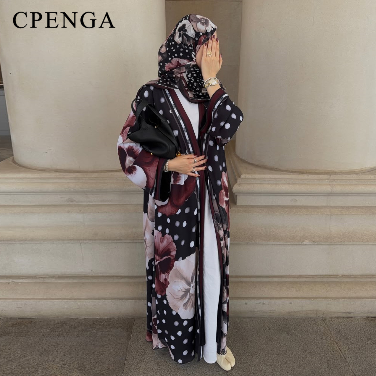 Summer Clothing Hijab - عباية صيفية 2026 من قطعتين بنقشة