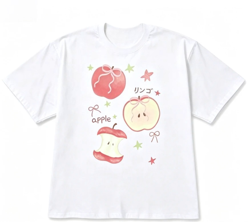 ملابس نسائية بطبعة تفاح على طر - مراجعة Summer Clothing Reviews وسعره