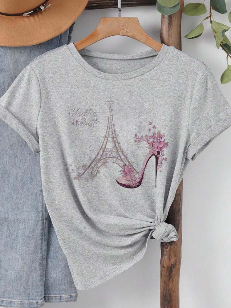 أزياء باريس برج ايفل طباعة الم - مراجعة Summer Clothing In Paris وسعره
