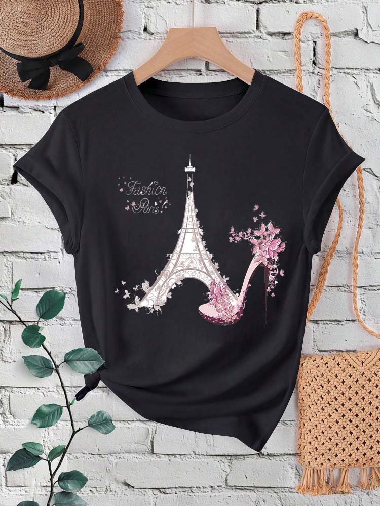 أزياء باريس برج ايفل طباعة الم - مراجعة Summer Clothing In Paris وسعره