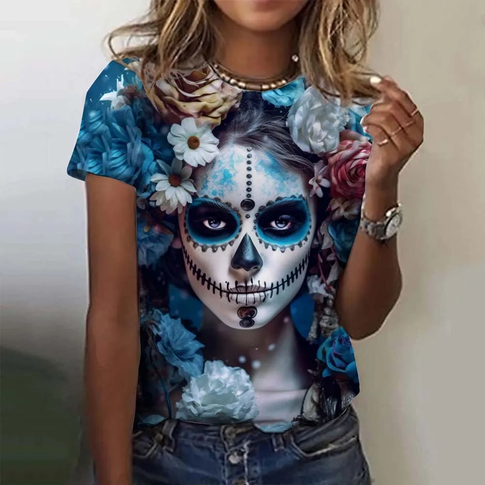 المكسيكي يوم الموتى المرأة تي  - مراجعة Summer Rose Clothing وسعره