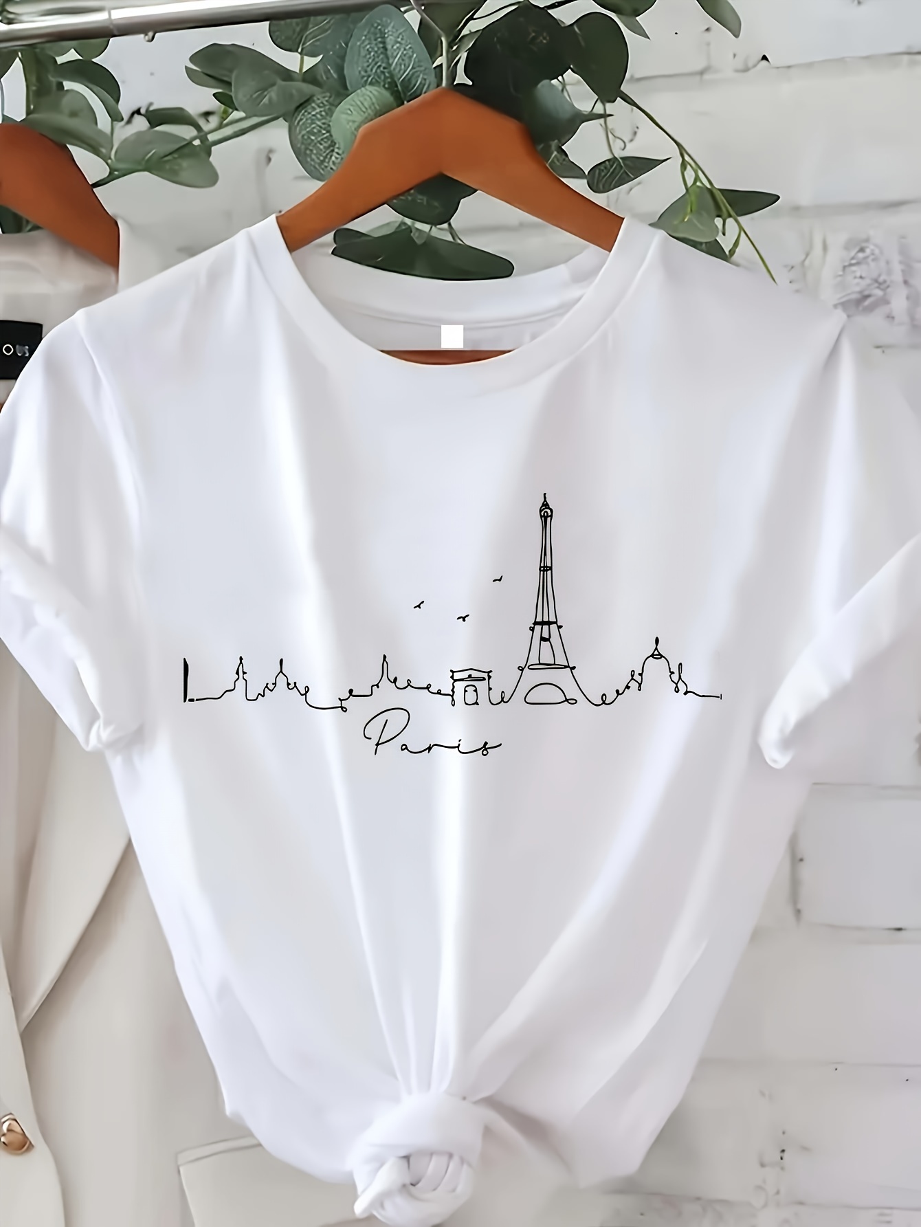 تي شيرت نسائي أنيق مستوحى من ب - مراجعة Summer Clothing In Paris وسعره
