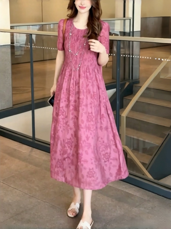 فستان أنيق بقصة A-Line مع تطري - مراجعة Summer Clothing Tagline وسعره