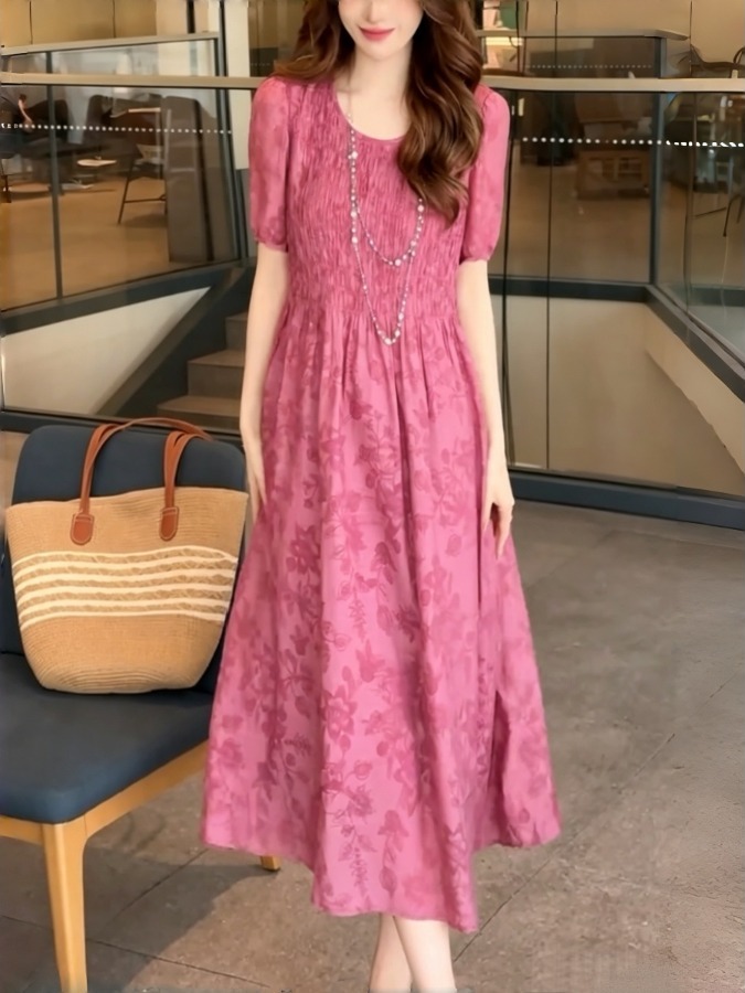 فستان أنيق بقصة A-Line مع تطري - مراجعة Summer Clothing Tagline وسعره