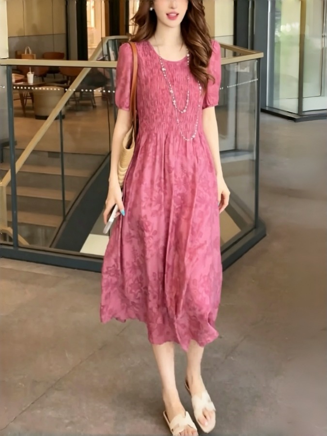 فستان أنيق بقصة A-Line مع تطري - مراجعة Summer Clothing Tagline وسعره