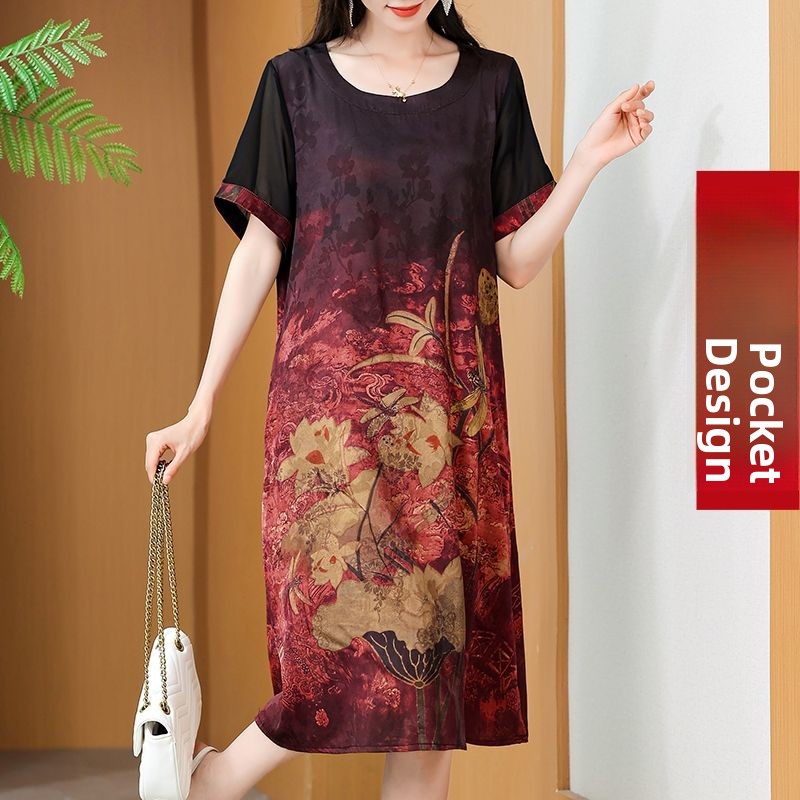 فستان أنيق متوسط الطول مطبوع ب - مراجعة Summer Clothing For Women Over 60 وسعره